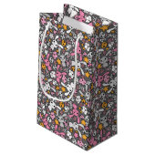 kawaii grijs patroon klein cadeauzakje (Achterkant Gekanteld)