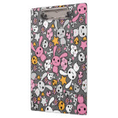 kawaii grijs patroon klembord (Links)