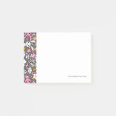 kawaii grijs patroon post-it® notes (Voorkant)