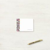 kawaii grijs patroon post-it® notes (Op bureau)