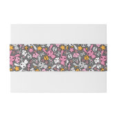 kawaii grijs patroon uitnodigingen wikkel (Achterkant Voorbeeld)