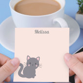 Kawaii grijze kat roze plaknotities post-it® notes