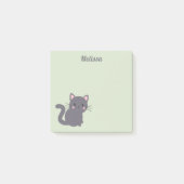 Kawaii Grijze Kat Salie Plaknotities Post-it® Notes (Voorkant)
