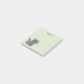 Kawaii Grijze Kat Salie Plaknotities Post-it® Notes (Schuin)
