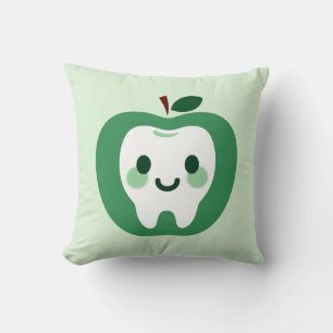 Kawaii Groene Appel Tand Karakter Kussen