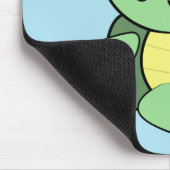 Kawaii groene baby schildpad muismat (Hoek)