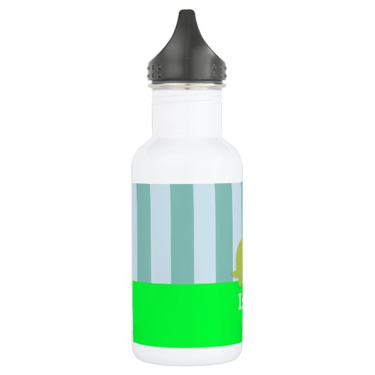 Kawaii groene en gele Triceratops voor kinderen Waterfles (Links)