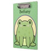 Kawaii Groene Kikker Persoonlijk  Klembord (Links)