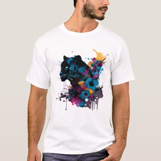Kawaii Grote Zwarte Kat T-shirt (Voorkant)