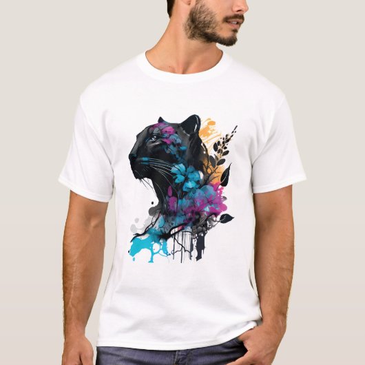 Kawaii Grote Zwarte Kat T-shirt (Voorkant)