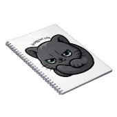 Kawaii Grumpy Cat voor Noten en Doodles Notitieboek (Rechterzijde)