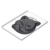 Kawaii Grumpy Cat voor Noten en Doodles Notitieboek (Linkerzijde)