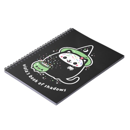 Kawaii Grunge Book of Shadows with Witch Kat Notitieboek (Linkerzijde)