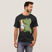 Kawaii Guinea Pig Hugging T Rex Dinosaur T-shirt (Voorkant volledig)