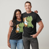 Kawaii Guinea Pig Hugging T Rex Dinosaur T-shirt (Unisex)