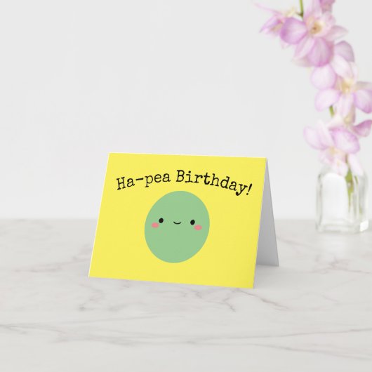 Kawaii Ha-pea Birthday | Kaart (Orchidee)