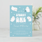 Kawaii Halloween 1e Boo-Day Verjaardag Jongen Meis Kaart (Staand voorkant)