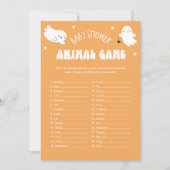 Kawaii Halloween Baby Dier Baby shower Spel Kaart (Voorkant)