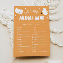 Kawaii Halloween Baby Dier Baby shower Spel Kaart