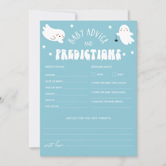 Kawaii Halloween Baby shower Advies & Voorspelling Kaart (Voorkant)