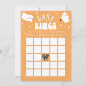Kawaii Halloween Baby shower Bingo Game Kaart (Achterkant)