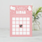 Kawaii Halloween Baby shower Bingo Game Kaart (Staand voorkant)