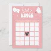 Kawaii Halloween Baby shower Bingo Game Kaart (Achterkant)