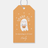 Kawaii Halloween Baby shower Favor Tag Cadeaulabel (Achterkant)