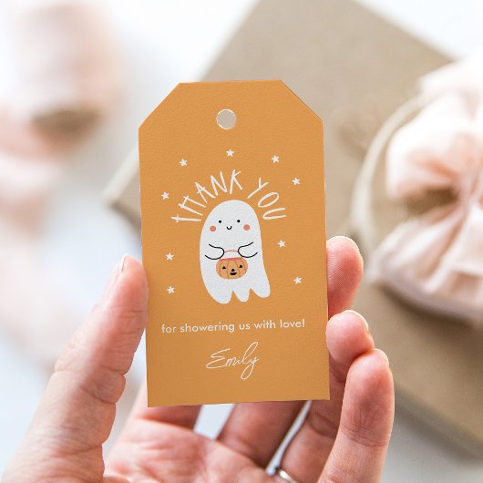 Kawaii Halloween Baby shower Favor Tag Cadeaulabel