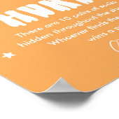 Kawaii Halloween Baby Sock Hunt Baby shower teken Poster (Hoek)