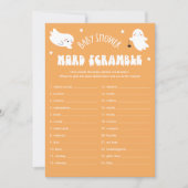 Kawaii Halloween Baby Word Scramble Game Kaart (Voorkant)