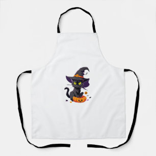 Kawaii Halloween Black Cat - Schattigee Witchy Cat Schort