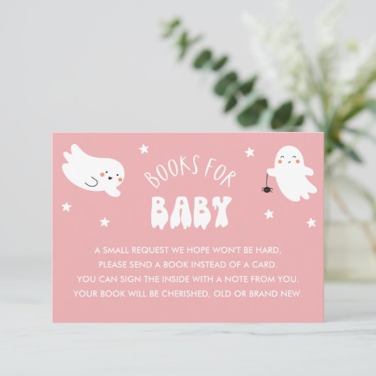 Kawaii Halloween Boeken voor Baby Verzoek Invoegen Informatiekaartje (Staand voorkant)