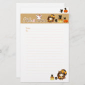 Kawaii Halloween Briefpapier (Voorkant / Achterkant)