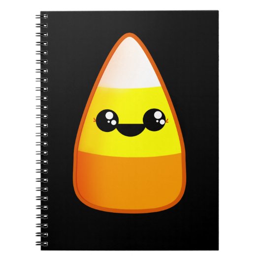 Kawaii Halloween Candy Corn Notitieboek (Voorkant)
