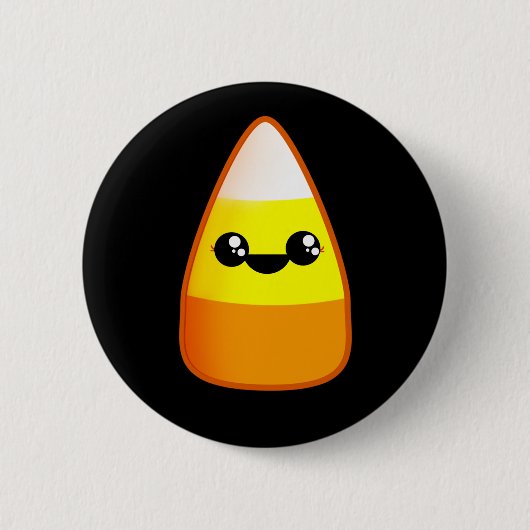 Kawaii Halloween Candy Corn Ronde Button 5,7 Cm (Voorkant)
