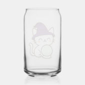 Kawaii Halloween Cat – Magisch en Schattig Spooky Blikvorm Glas (Achterkant)
