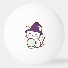 Kawaii Halloween Cat – Magisch en Schattig Spooky Pingpongbal