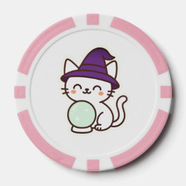 Kawaii Halloween Cat – Magisch en Schattig Spooky Poker Chips