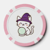 Kawaii Halloween Cat – Magisch en Schattig Spooky Poker Chips (Achterkant)