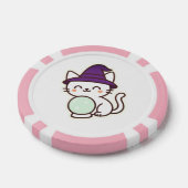 Kawaii Halloween Cat – Magisch en Schattig Spooky Poker Chips (Enkel)