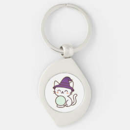 Kawaii Halloween Cat – Magisch en Schattig Spooky Sleutelhanger