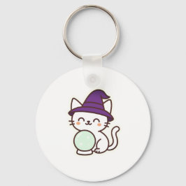 Kawaii Halloween Cat – Magisch en Schattig Spooky Sleutelhanger