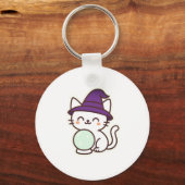 Kawaii Halloween Cat – Magisch en Schattig Spooky Sleutelhanger (Achterkant)
