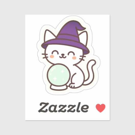 Kawaii Halloween Cat – Magisch en Schattig Spooky Sticker (Vel)