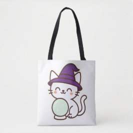 Kawaii Halloween Cat – Magisch en Schattig Spooky Tote Bag