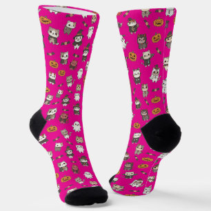 Kawaii Halloween Cat Pattern Sokken