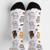 Kawaii Halloween Cats Sokken - Cat Lovers Gift (Top)