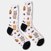 Kawaii Halloween Cats Sokken - Cat Lovers Gift (Rechts)
