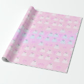 Kawaii Halloween | Cute Pastel Geesten Cadeaupapier (Uitgerold)